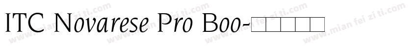 ITC Novarese Pro Boo字体转换